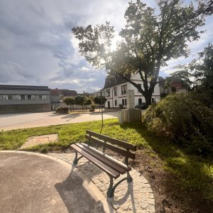 Bank am Springbrunnen